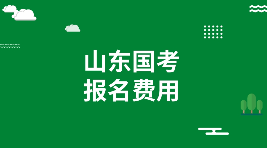 2024国家公务员考试山东省报名费