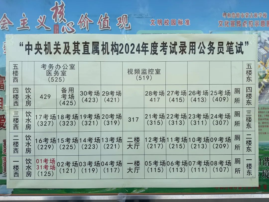2024国考呼和浩特市蒙古族学校考点安排