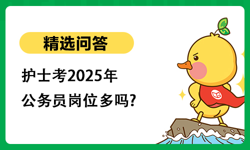 护士考2025年公务员岗位多吗?