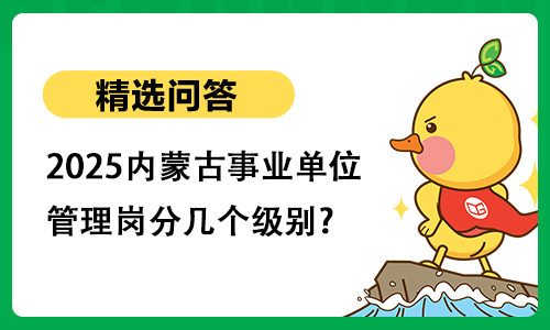 2025内蒙古事业单位管理岗分几个级别?